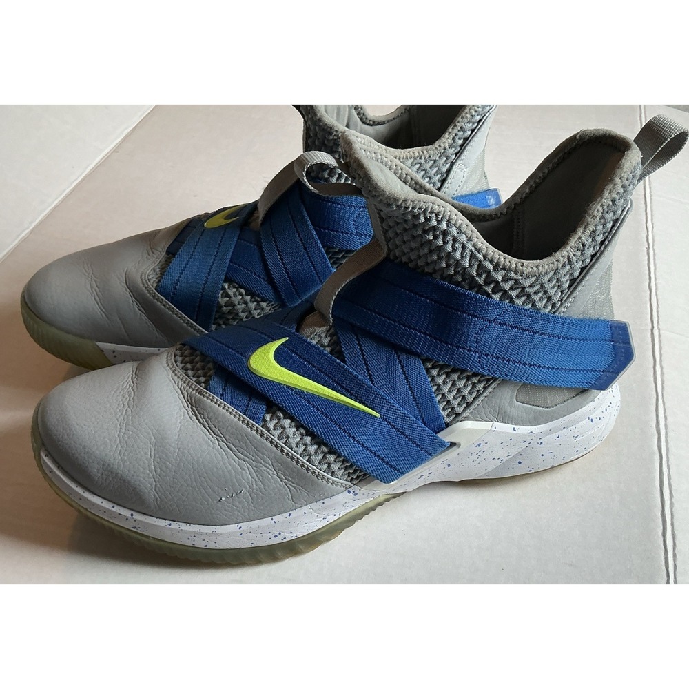 Nike Air Zoom LeBron James Soldier XII 12  Grey and Blue.  Size 12